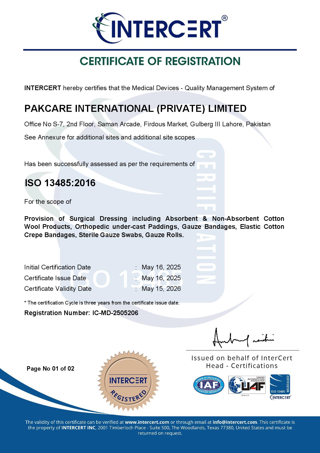 Certificate 1