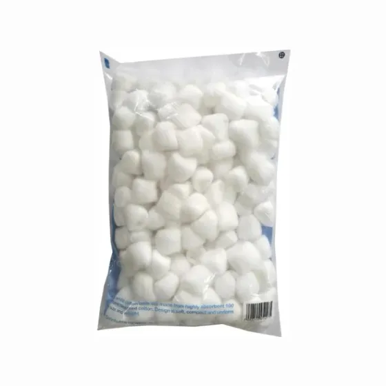 Bag of absorbent cotton balls