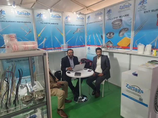 The team seated at the Zartaas Industries stand in Nairobi